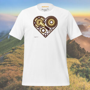 Gears Heart Mountain Bike T-Shirt